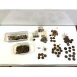 QUANTITY MIXED COINS - VARIOUS, AND TOKENS WITH MEDALIONS