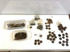 QUANTITY MIXED COINS - VARIOUS, AND TOKENS WITH MEDALIONS