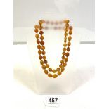 BUTTERSCOTCH AND AMBER STYLE NECKLACES, TOTAL WEIGHT, 54 GRAMS