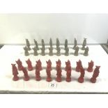 CHINESE CHARACTER RESIN CHESS SET IN BOX
