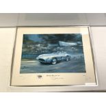 LIMITED EDITION 413/850 PRINT OF MERCEDES BENZ 300 SLR BY AND SIGNED BY FRANK WOOTON, AND SIGNED