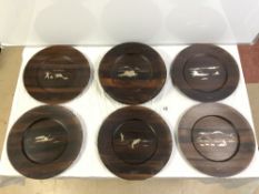 TEN ROSEWOOD LIMITED EDITION 1970'S WALL PLATES BY - ROBERT DALGAS LASSON FOR RDL- DENMARK, WITH