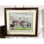 LIMITED EDITION PRINT - CHELTENHAM GOLD CUP WINNER 2002 'BEST MATE' 67/350 SIGNED JIM CULLOTY (