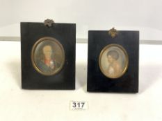 PORTRAIT MINIATURE OF THE 'DUKE OF WELLINGTON' AND PORTRAIT MINIATURE OF 'RA-TA-HA' A FIJI PRINCESS