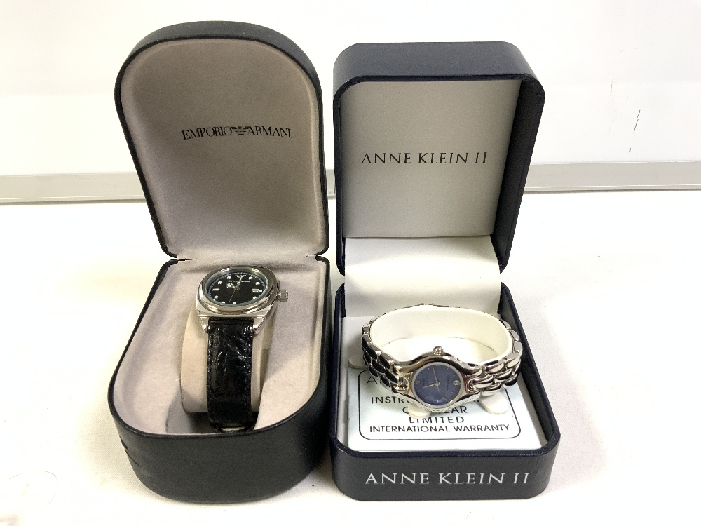 LADIES QUICKSILVER QUARTZ WRISTWATCH, A GENTS DITTO, EMPORIO ARMANI LADIES WRISTWATCH AND OTHER - Image 2 of 10