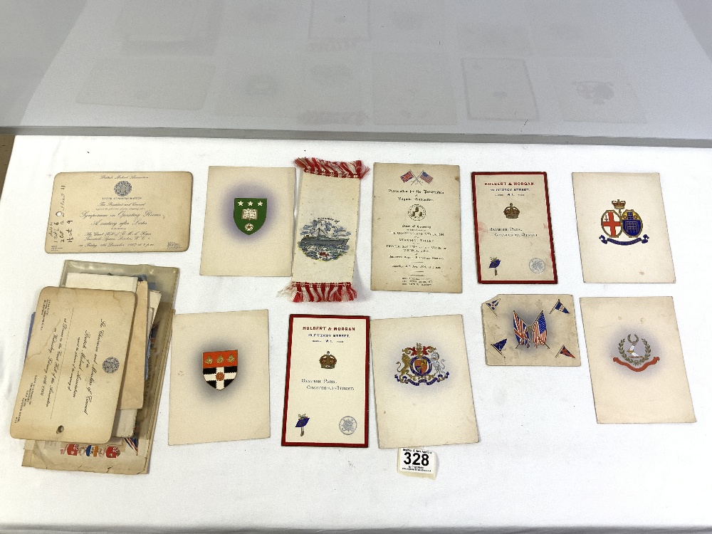 A 1928 ASSOCIATION FOR THE PRESERVATION OF VIRGINIA ANTIQUITIES - ORDER OF THE CEREMONY CARD SILK