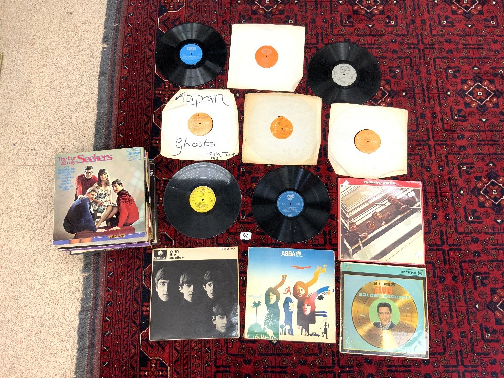 QUANTITY OF LP'S -INCLUDES THE BEATLES 1962 - 66, THREE-VOLUME ELVIS GADEN RECORDS, ROY ORBISON, AND