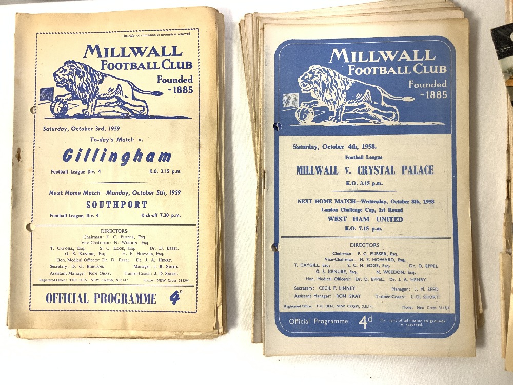 150 X 1950'S FOOTBALL PROGRAMMES AND A FEW TICKETS, MILLWALL, LEEDS, PORTSMOUTH, AND MORE - Image 3 of 7