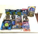 STAR WARS EPISODE ONE FIGURES IN A BOX, STAR TREK, AND DOCTOR WHO FIGURES IN BOXES, VARIOUS