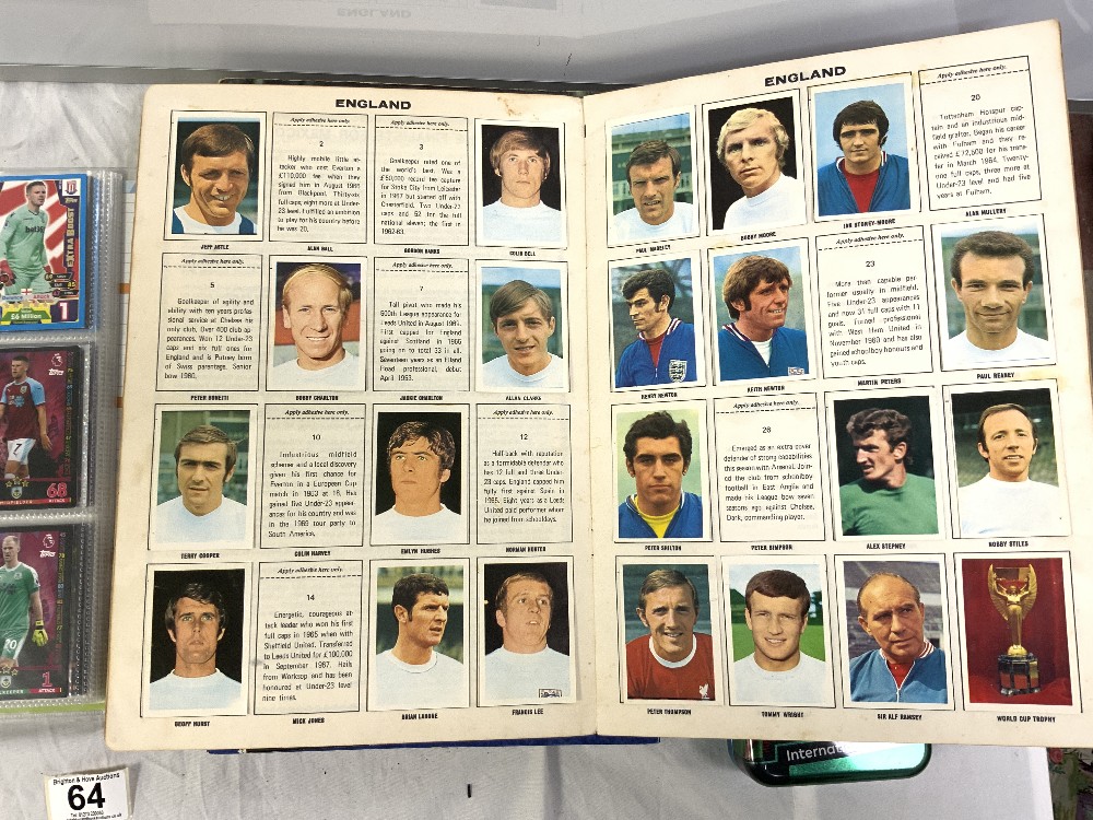 PANINI FOOTBALL WORLD CUP BRAZIL COLLECTORS BINDER AND CARDS, TOPPS FOOTBALL CARDS, WORLD CUP SOCCER - Image 5 of 8