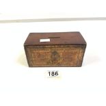 ROCHESTER DIOCESAN SOCIETY MAHOGANY MONEY BOX