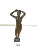 LATE 19TH-CENTURY BRONZE FIGURE OF A WOMAN STANDING, 25CMS
