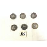 SIX 1940S SILVER MEDALS FROM WESTERN SUBURBS AMATEUR ATHLETIC CLUB, 210 GRAMS