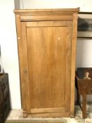 FRENCH CHERRYWOOD SINGLE-DOOR CUPBOARD WITH SHELVES (90 X 40 X 180CMS)