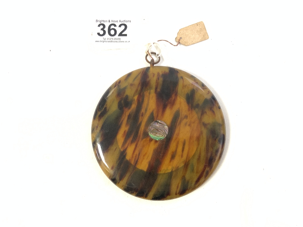 VICTORIAN MINIATURE SIGNED STIELER CASED IN TORTOISE-SHELL AND MOTHER OF PEARL, 12CMS DIAMETER - Image 5 of 6