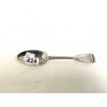 GEORGE III HALLMARKED SILVER TABLESPOON BY WILLIAM CHAWNER II, 22CMS, 87 GRAMS