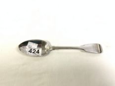 GEORGE III HALLMARKED SILVER TABLESPOON BY WILLIAM CHAWNER II, 22CMS, 87 GRAMS