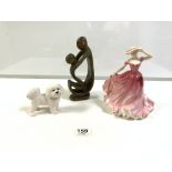 ROYAL DOULTON FIGURE - ELLEN - LADY OF THE YEAR 1997 - HN 3992, JOHN BESWICK FIGURE OF A POODLE, AND