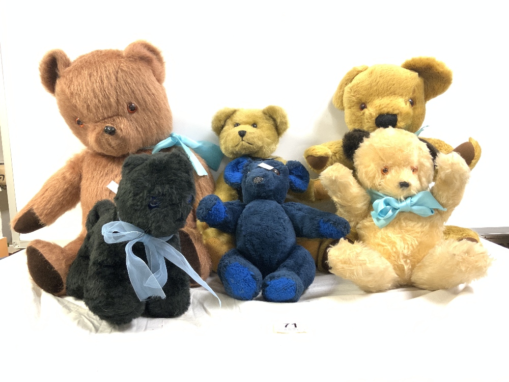 SIX VARIOUS TEDDY BEARS - ONE BY VALE TOYS - Image 2 of 7