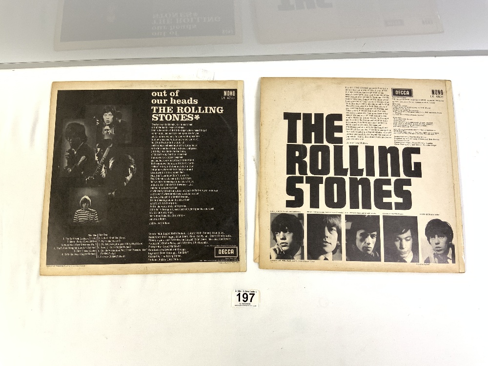 TWO ROLLING STONES LPS - 'OUT OVER OUR HEADS' WITH RED DECCA LABEL - MONO - LK4733 AND 'THE - Image 2 of 8