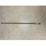 WALKING CANE WITH A HALLMARKED SILVER TOP