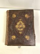 VICTORIAN LEATHER-BOUND FAMILY BIBLE