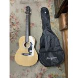 A MARTIN SMITH ACOUSTIC GUITAR AND CASE