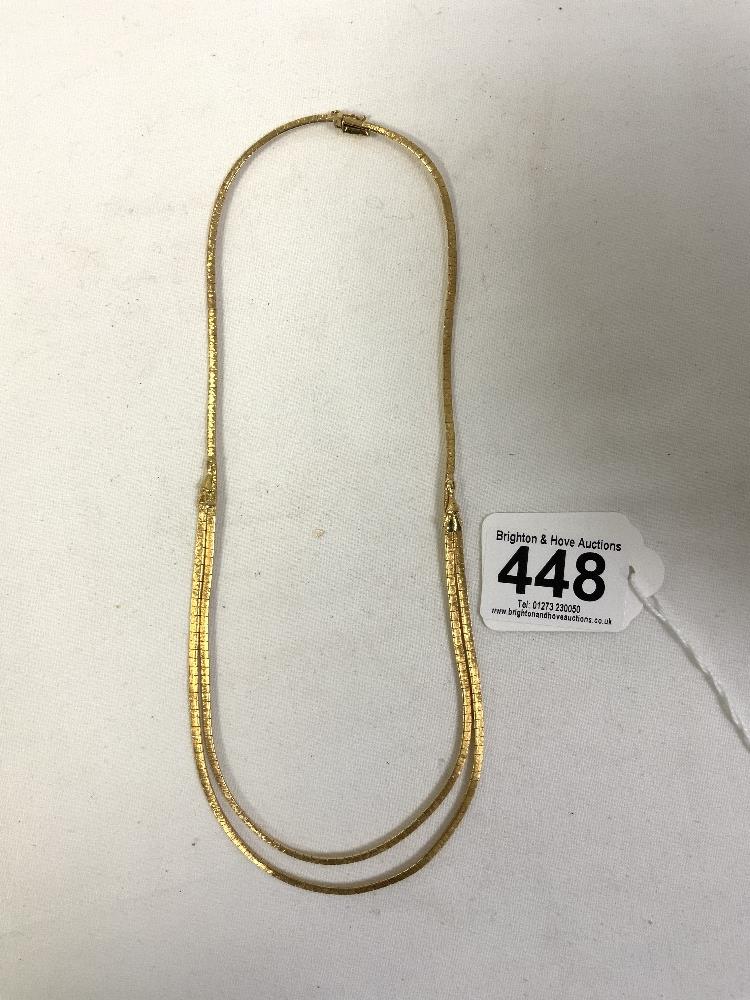 750 18K GOLD FLAT LINK 18-INCH NECKLACE 29.5 GRAMS - Image 2 of 5