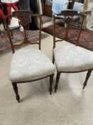 PAIR OF CARVED BEDROOM CHAIRS