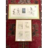 A LIMITED EDITION PRINT 66/1500 FROM ORIGINAL DRAWINGS - THE LORD BADEN - POWELL (53 X 23), AND A