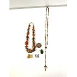 MIXED JEWELLERY, INCLUDES 800 SILVER RELIGIOUS PENDANT