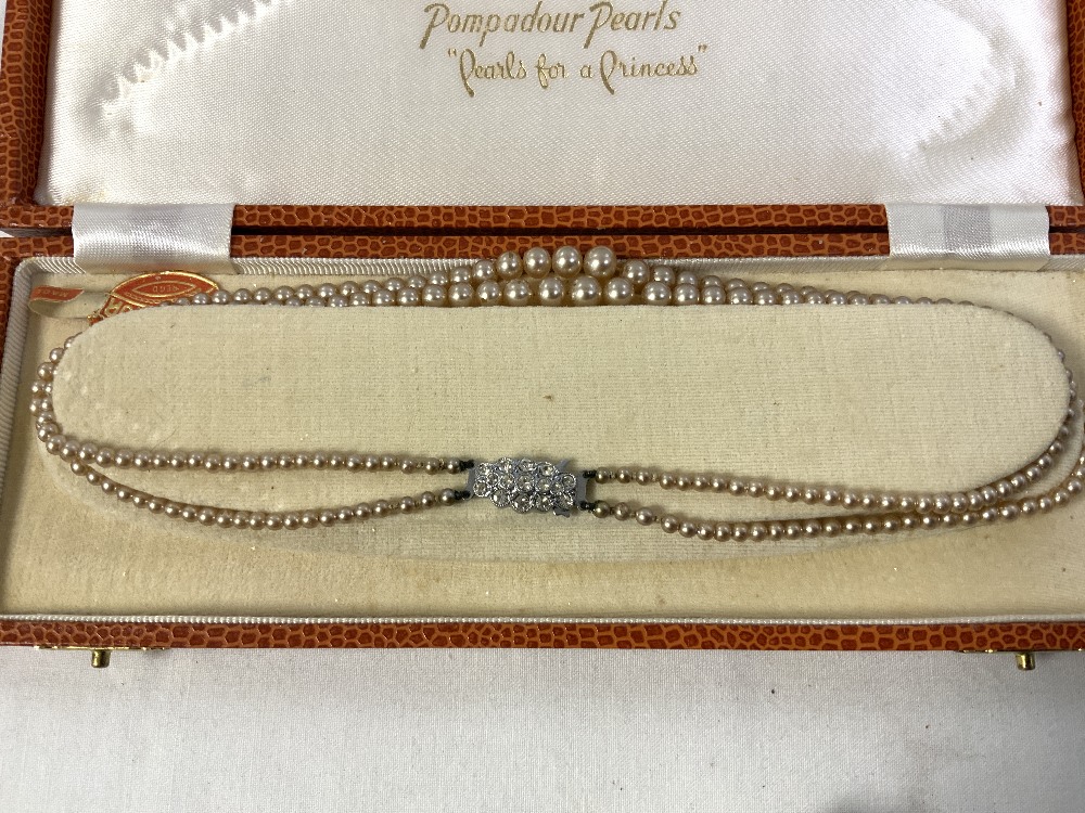 'POMPADOUR PEARLS' IN ORIGINAL CASE, AND MIXED COSTUME AND OTHER JEWELLERY - Image 3 of 6