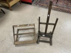 TWO VINTAGE WOODEN DESK EASELS DALER ROWNEY WITH ONE OTHER
