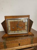 ART DECO ENFIELD WOODEN MANTLE CLOCK WITH A WESTMINSTER CHIME