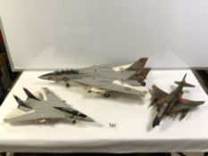 THREE US AIRFORCE MODEL FIGHTER JETS UF211, 202 AND AF63647