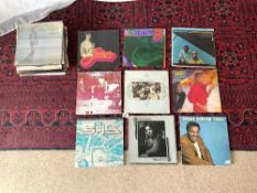 A QUANTITY OF LP'S - INCLUDES NAT KING COLE, WHAM, SHY (LIMITED EDITION), BEE GEES, JONI MITCHELL,