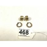 TWO PAIRS OF 375 9K GOLD EARRINGS