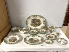COPELAND SPODE - SPODES BYRON - THIRTY-PIECE PART DINNER AND TEA WARE