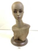 1940/50S COMPOSITE SHOP DISPLAY BUST, 44CMS