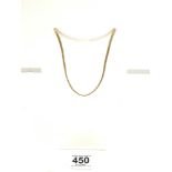 750 18K GOLD FLAT LINK, 16-INCH NECKLACE, MARKED F.C, 16.1 GRAMS