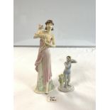 ROYAL DOULTON FIGURE- 'IN LOVING ARMS' HN4262, AND A 1930S BATHING FIGURE