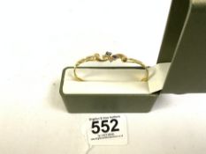 375 GOLD 9-CARAT DIAMOND AND SAPPHIRE BRACELET