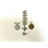 FIRST WORLD WAR MEDALS (265433) PTE E. R. UNDERDOWN ROYAL SUSSEX REG WITH HALLMARKED SILVER ST JOHNS