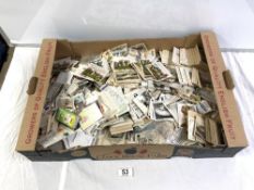 LARGE QUANTITY OF LOOSE CIGARETTE CARDS AND PHOTOGRAPH CARDS, AND OTHERS VARIOUS