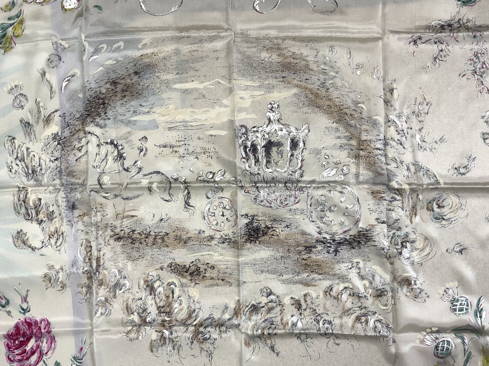 PURE SILK - SILVER JUBILEE SCARF FROM THE DESIGN OF OLIVER MESSEL, JEAN PATOU PARIS SILK SCARF, - Image 3 of 14