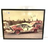 TEAM TOYOTA GB COLOUR PHOTOGRAPH OF A RACING RELIC - SIGNED BARRY SHEENE, 69 X 49CMS