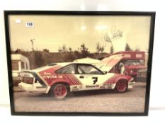 TEAM TOYOTA GB COLOUR PHOTOGRAPH OF A RACING RELIC - SIGNED BARRY SHEENE, 69 X 49CMS