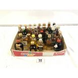 QUANTITY MINIATURE WHISKY AND BOURBON, CHIVAS REGAL, CANADIAN BEST, CUTTY 12, AND OTHERS