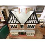 DOLLS HOUSE WITH SOME FURNITURE AND PARTS
