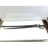 1821 PATTERN VICTORIAN ROAYL ARTILLERY OFFICERS SWORD WITH SHAGREEN HANDLE AND METAL SCABBARD